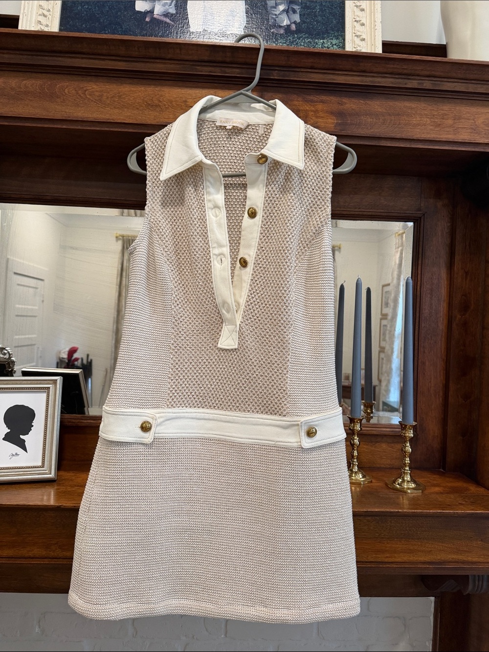 Ramy Brook Sarah Cotton Lurex Tweed Sleeveless Mini Dress